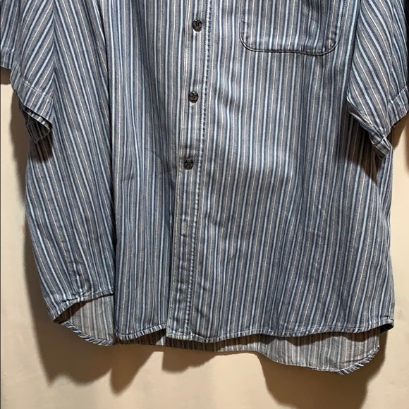 COLISEUM BLUES SPORT SHIRT STRIPE DENIM SZ XXL - Picture 2 of 6